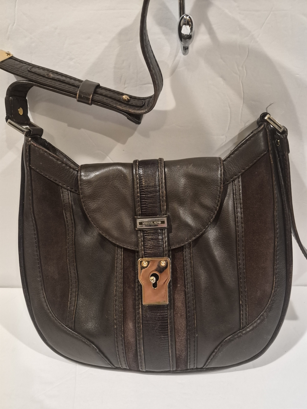 Michael Kors Vintage Brown Leather Hobo Bag